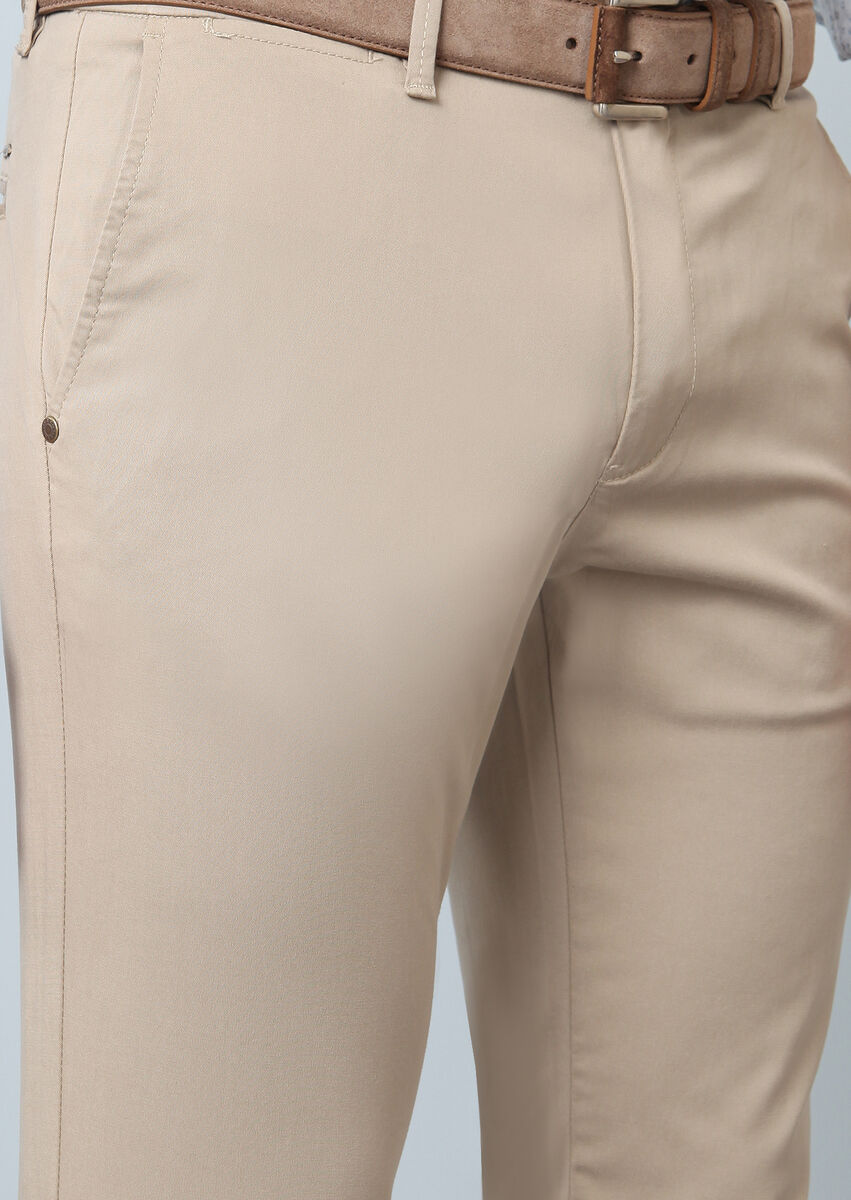 Vizon Düz Dokuma Slim Fit Smart Casual Pantolon