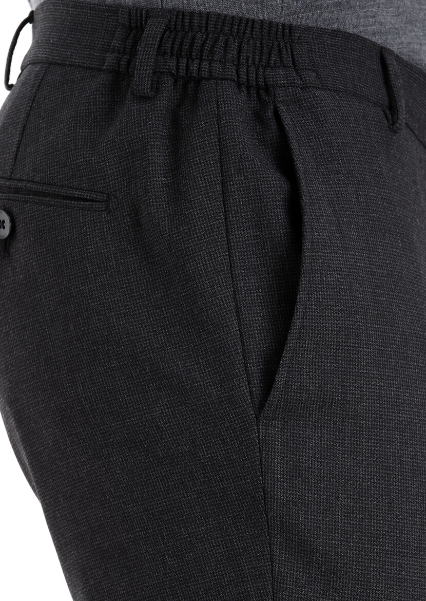 Antrasit Mikro Modern Fit Yün Karışımlı Takım Elbise - Thumbnail