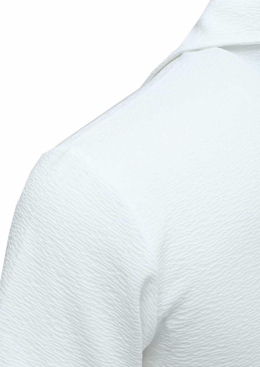 Beyaz Polo Yaka T-Shirt - Thumbnail