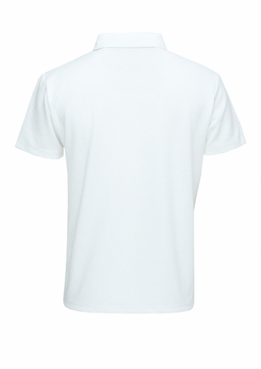 Beyaz Polo Yaka T-Shirt