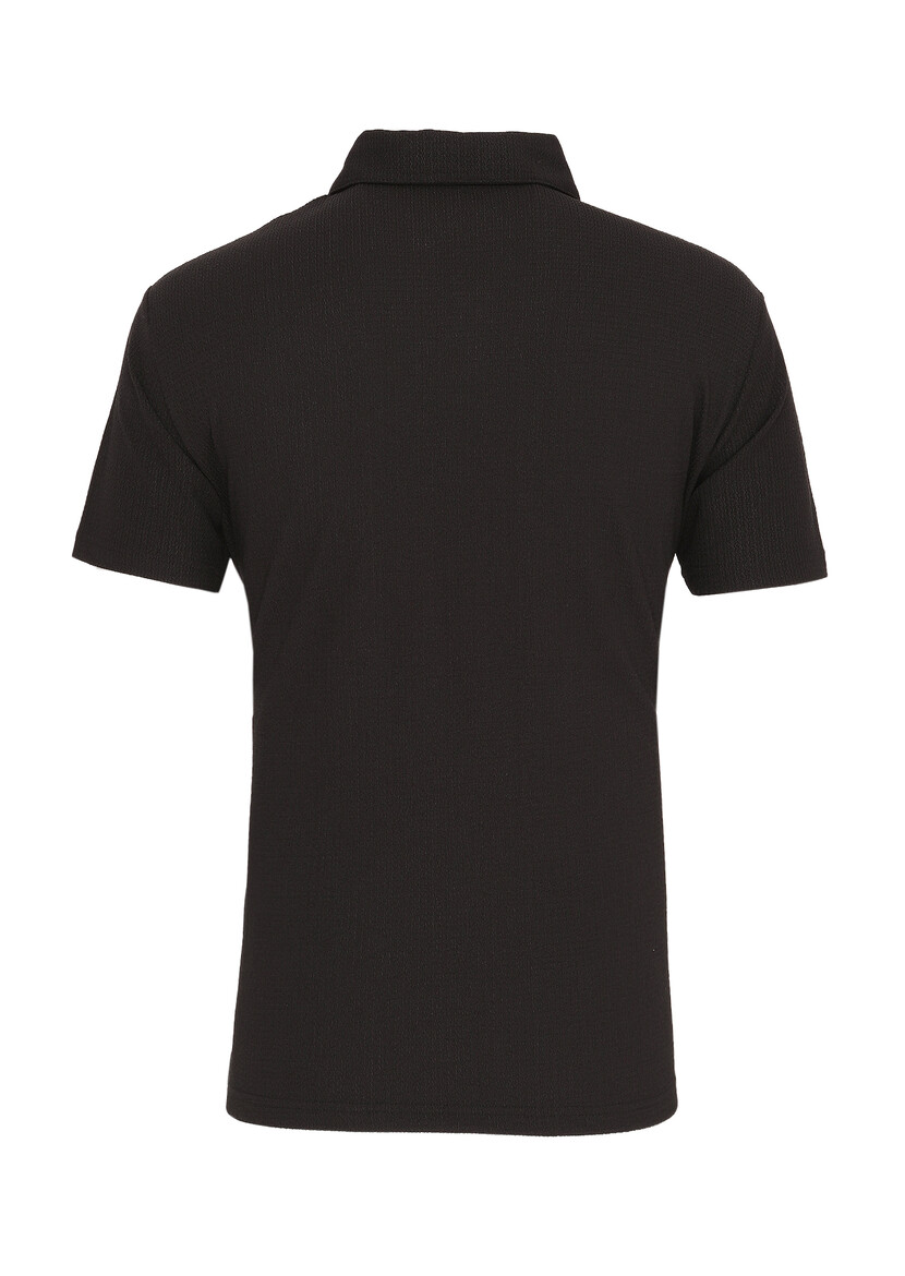 Siyah Polo Yaka T-Shirt - 3