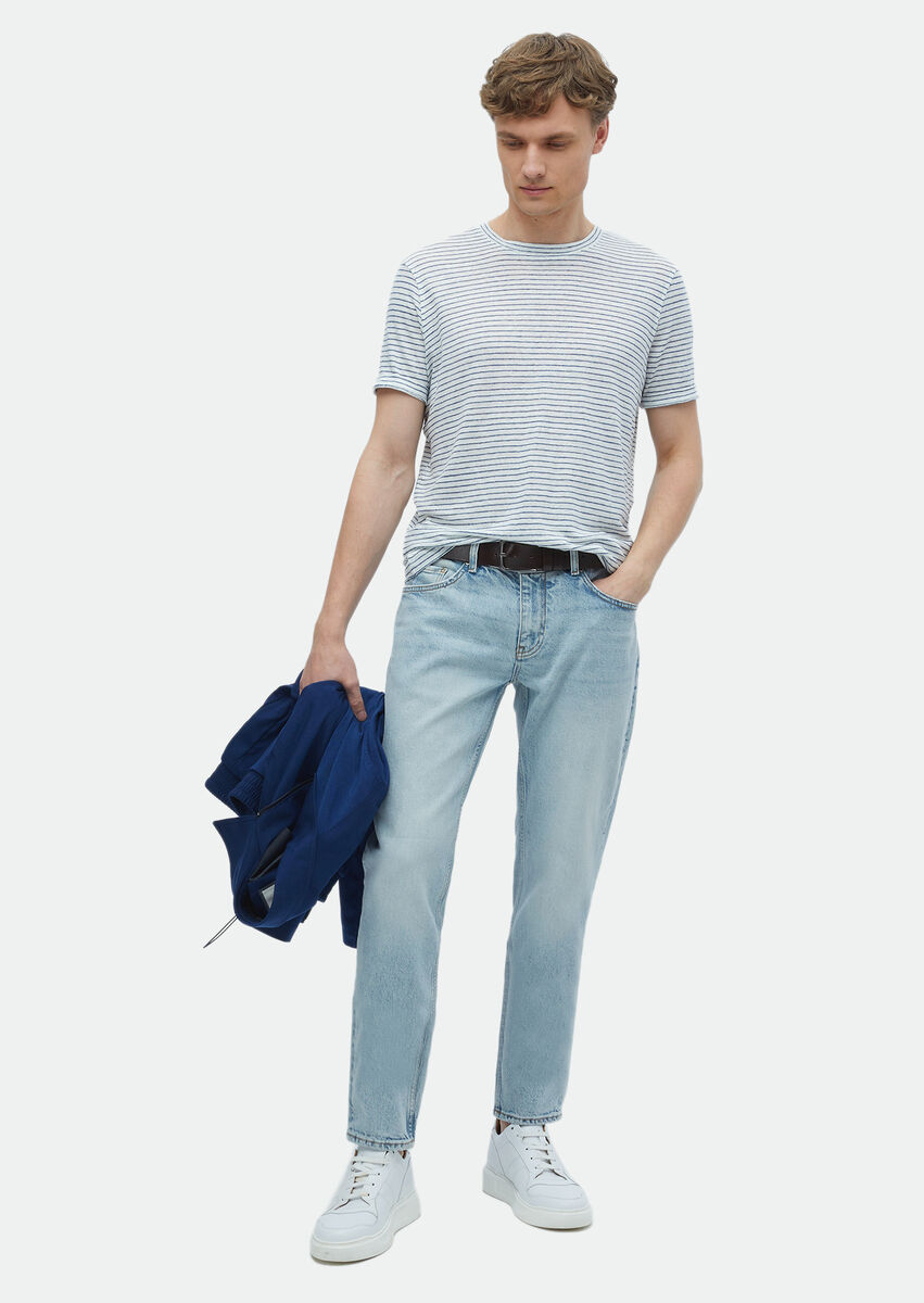 Mavi Düz Regular Fit Denim Pamuk Karışımlı Pantolon