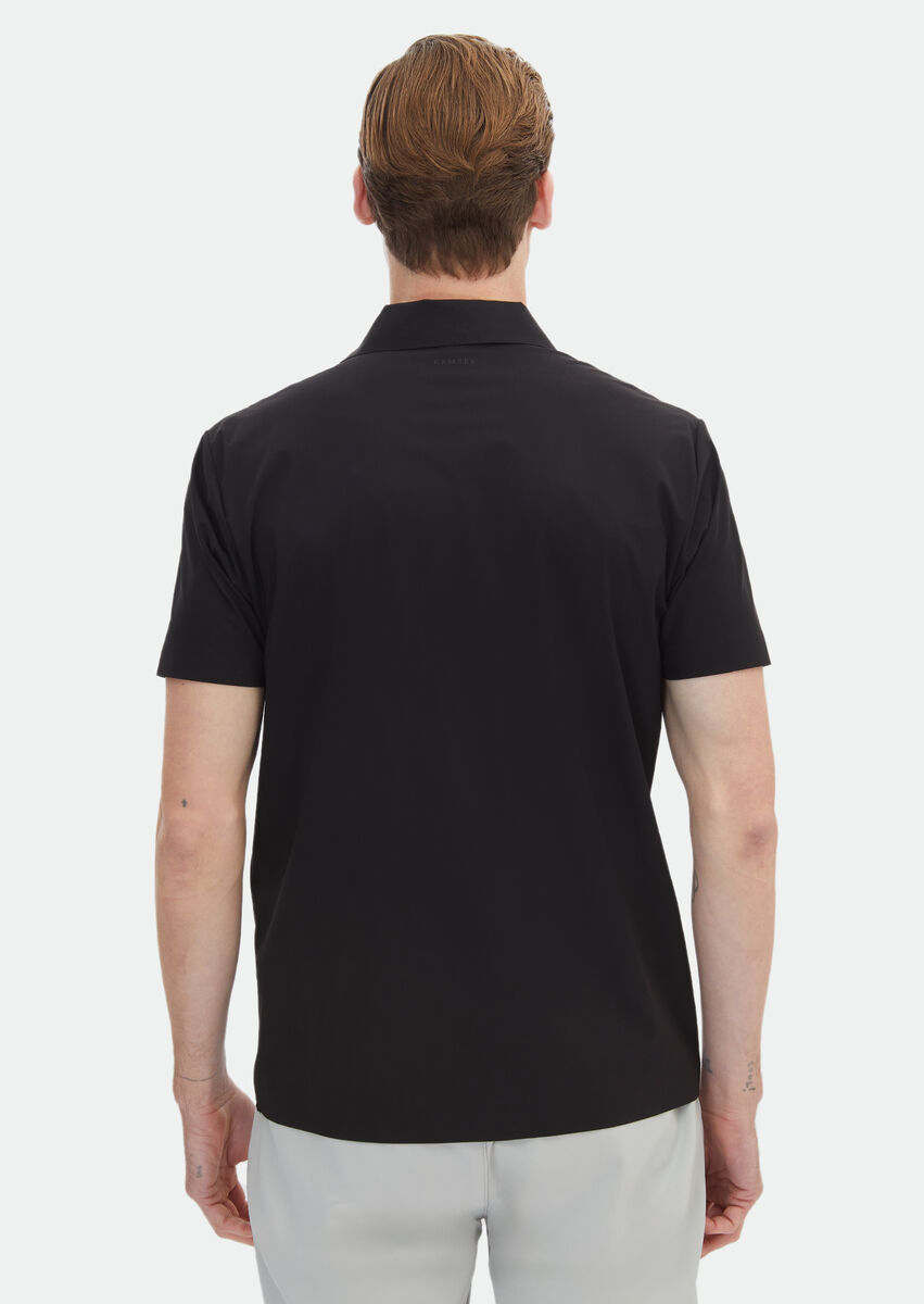 Siyah Düz Polo Yaka T-Shirt - 5