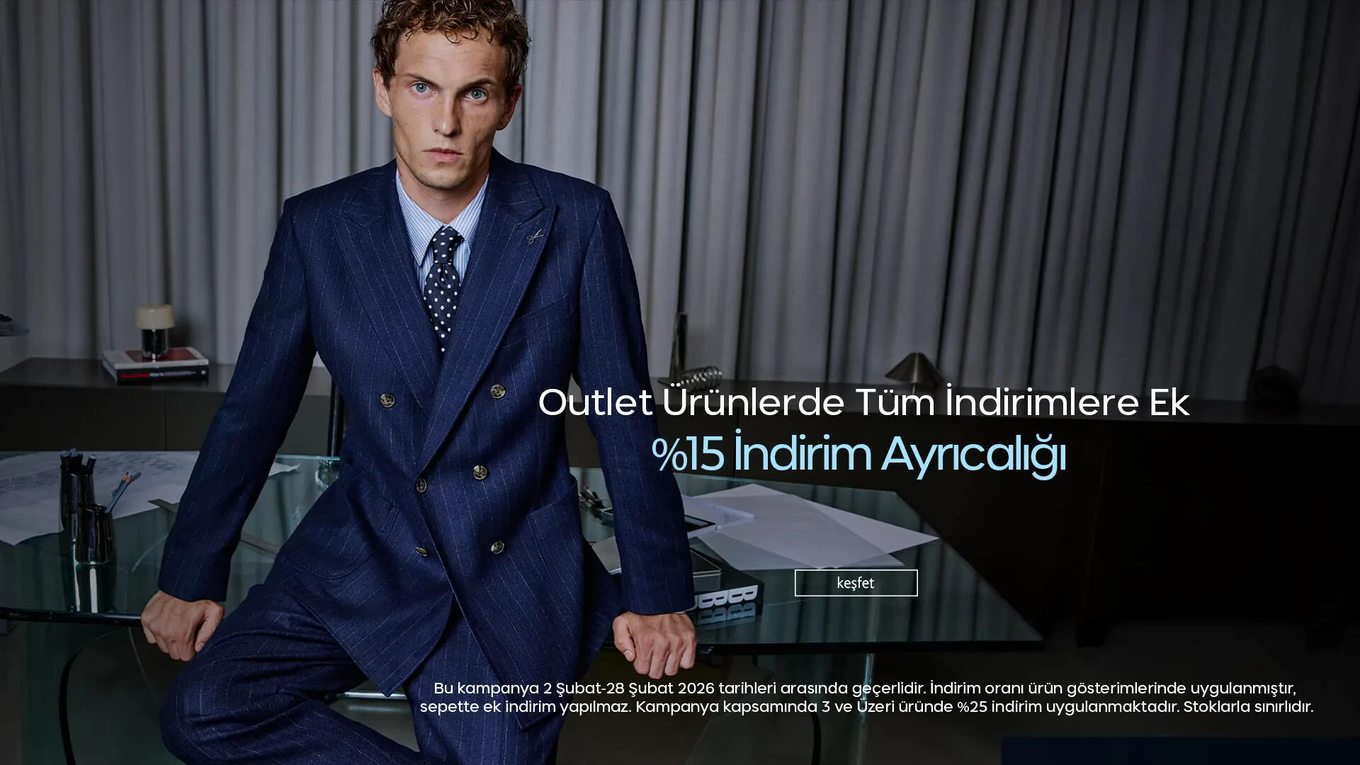 Outlet Ürünlerde 1. Ürüne %15, 3 ve Üzeri Ürüne %25 İndirim!