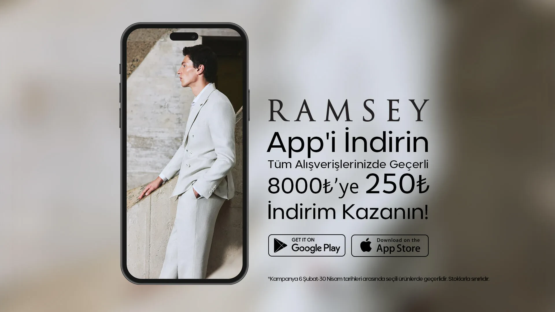 App'e Özel Tüm Alışverişlerde 8000 TL üzeri 250 TL İndirim!