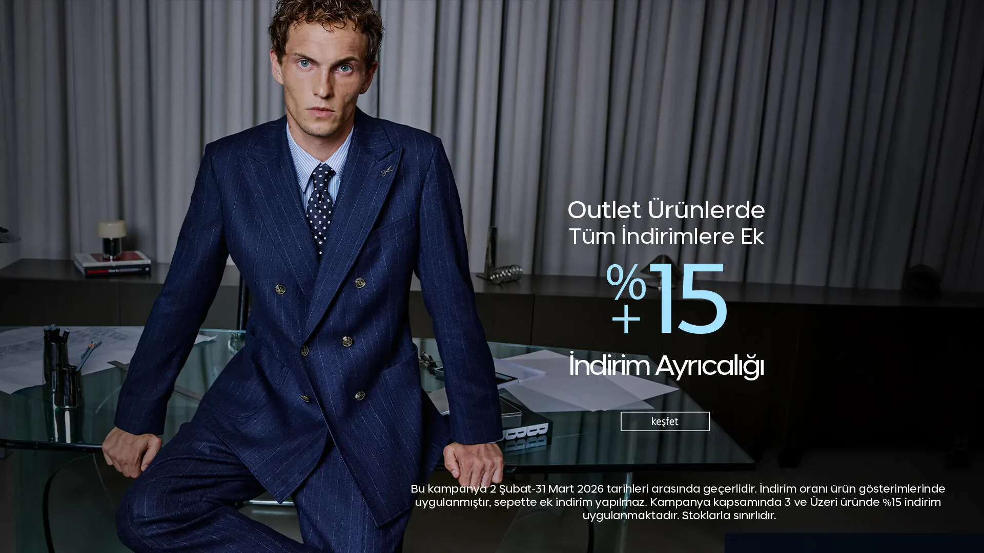 Outlet Ürünlerde 1. Ürüne %15, 3 ve Üzeri Ürüne %25 İndirim!