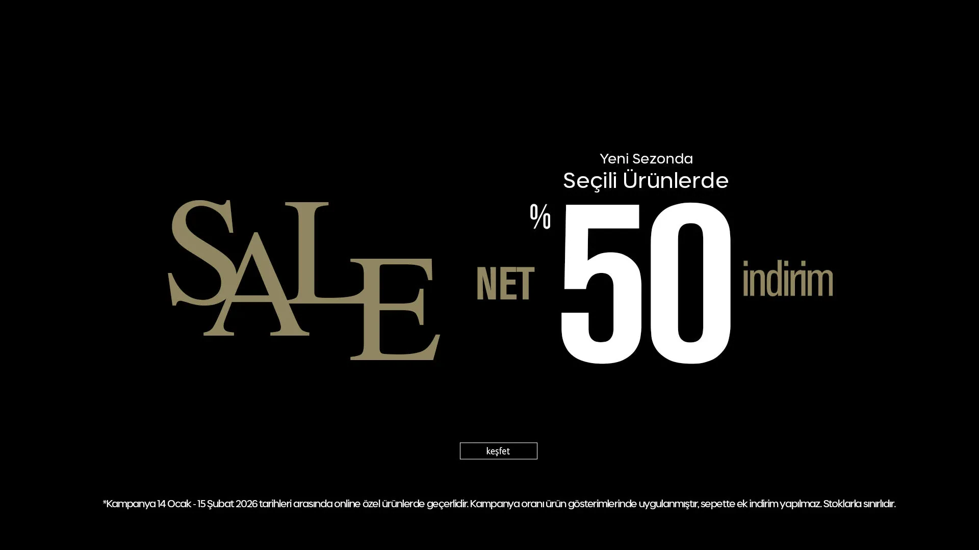 Yeni Sezonda Seçili Ürünlerde Net %50 İndirim!