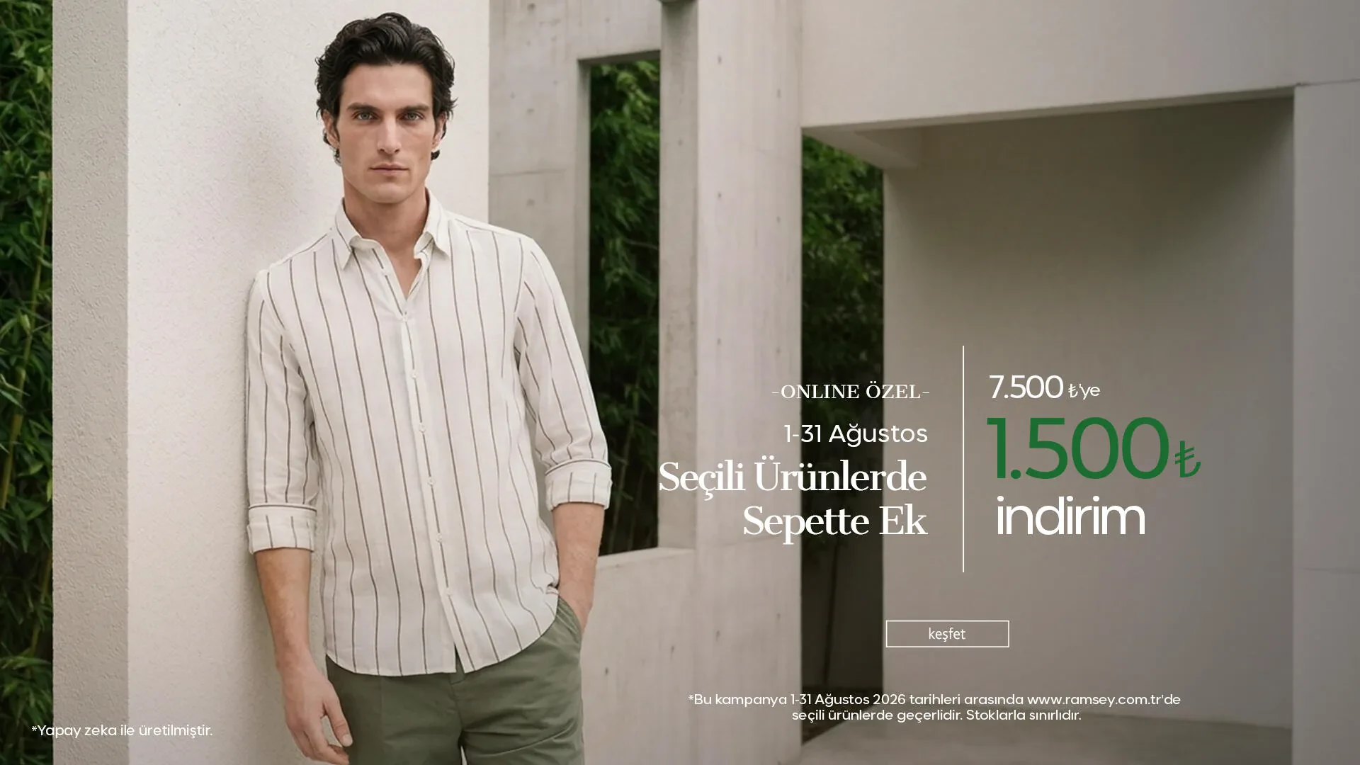 Online Özel 7500 TL'ye 1500 TL İndirim