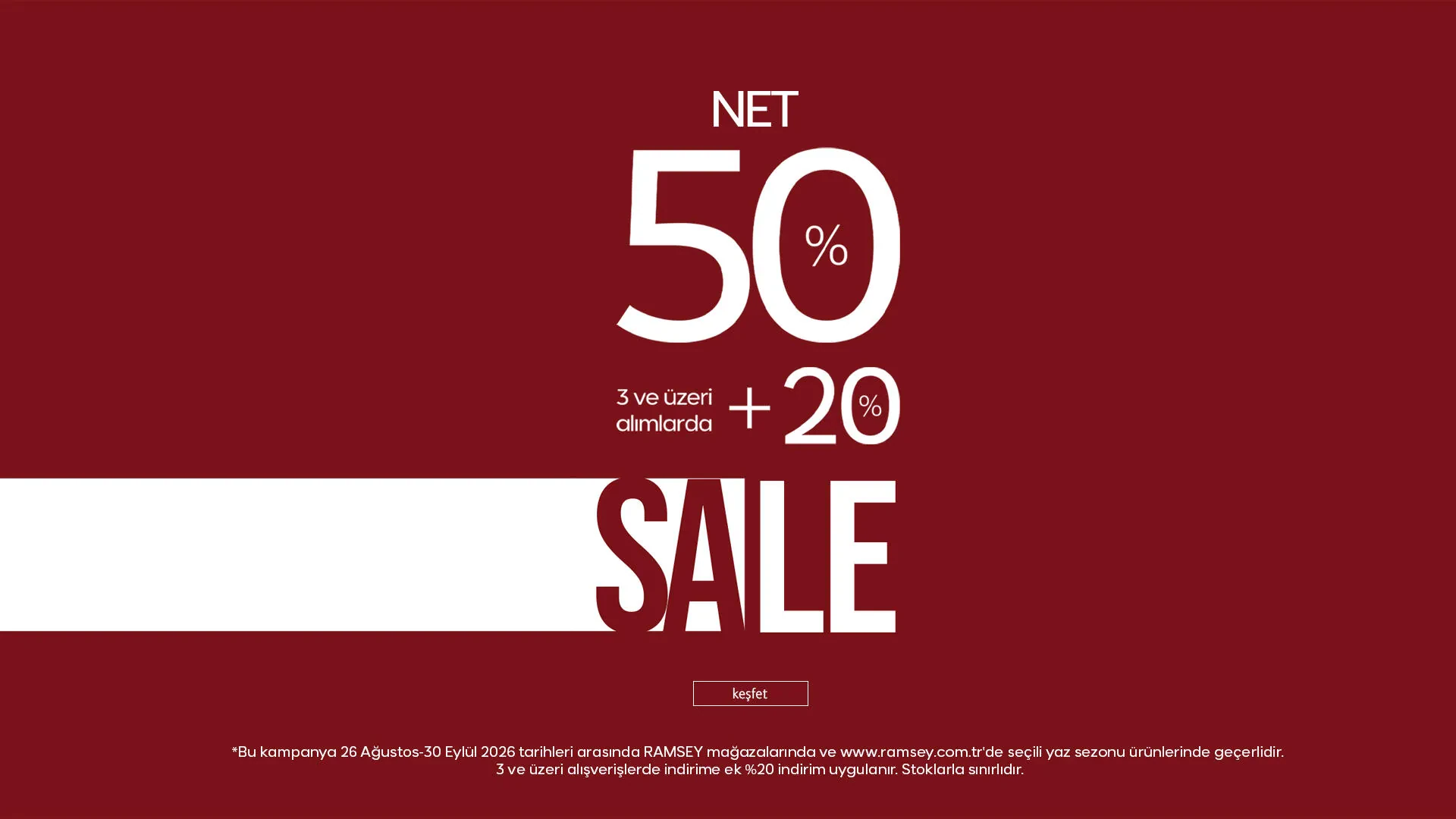 Yeni Sezonda Net %50 İndirim