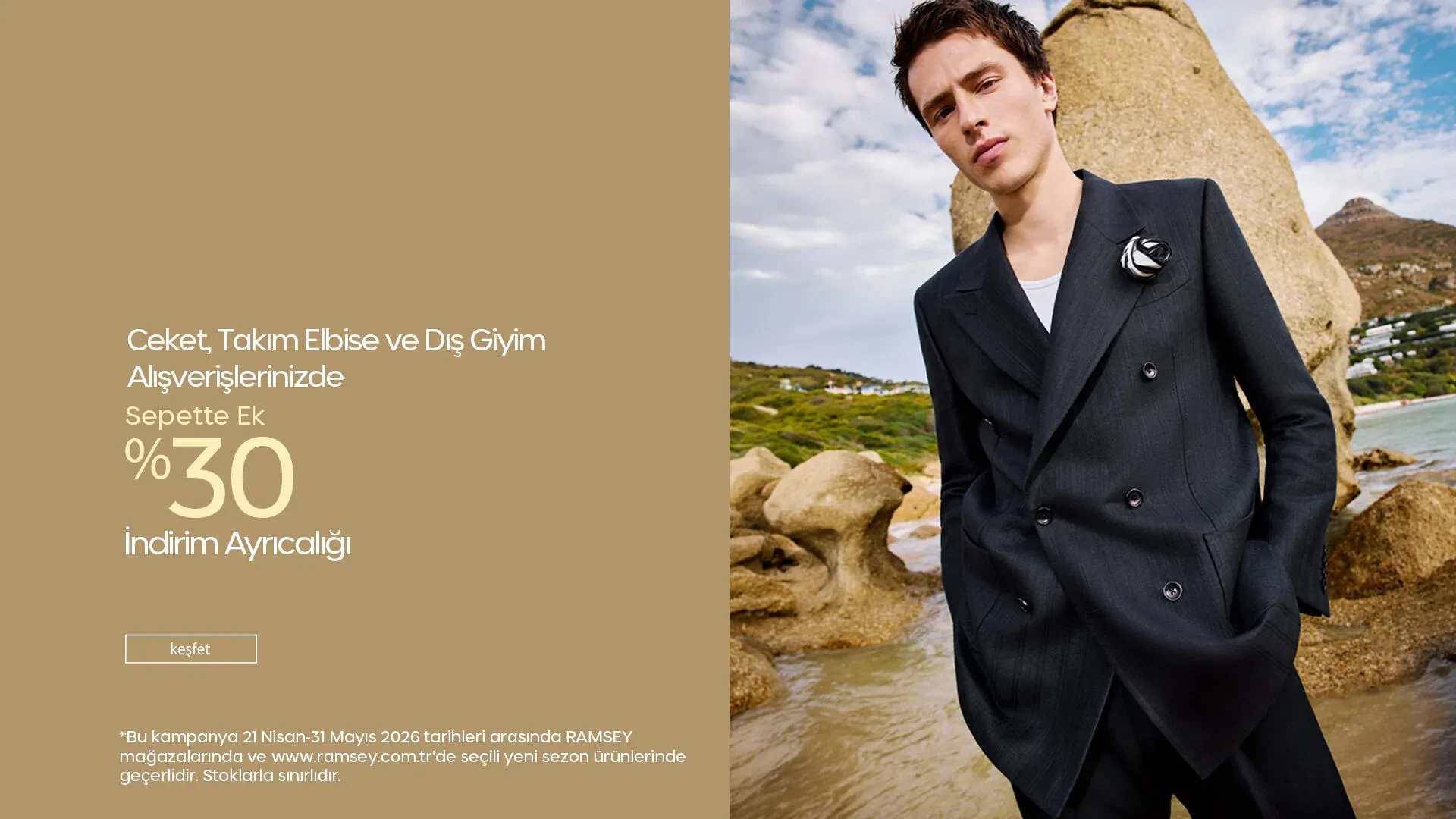 Ceket, Takım Elbise ve Dış Giyimde %30 İndirim