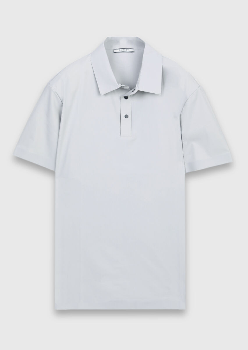 Açık Gri Düz T-Shirt - 5