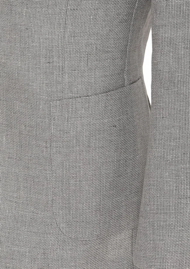 Açık Gri Mikro Comfort Fit Yün Karışımlı Ceket - 3