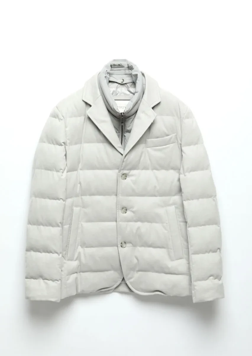 Açık Gri Regular Fit Micro Jel Elyaflı Spor Ceket - 9