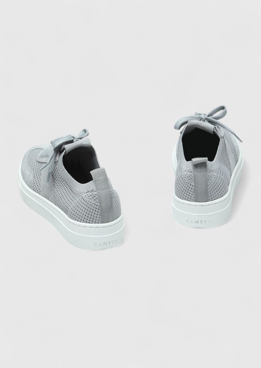 Açık Gri Süet Spor Ayakkabı - 5