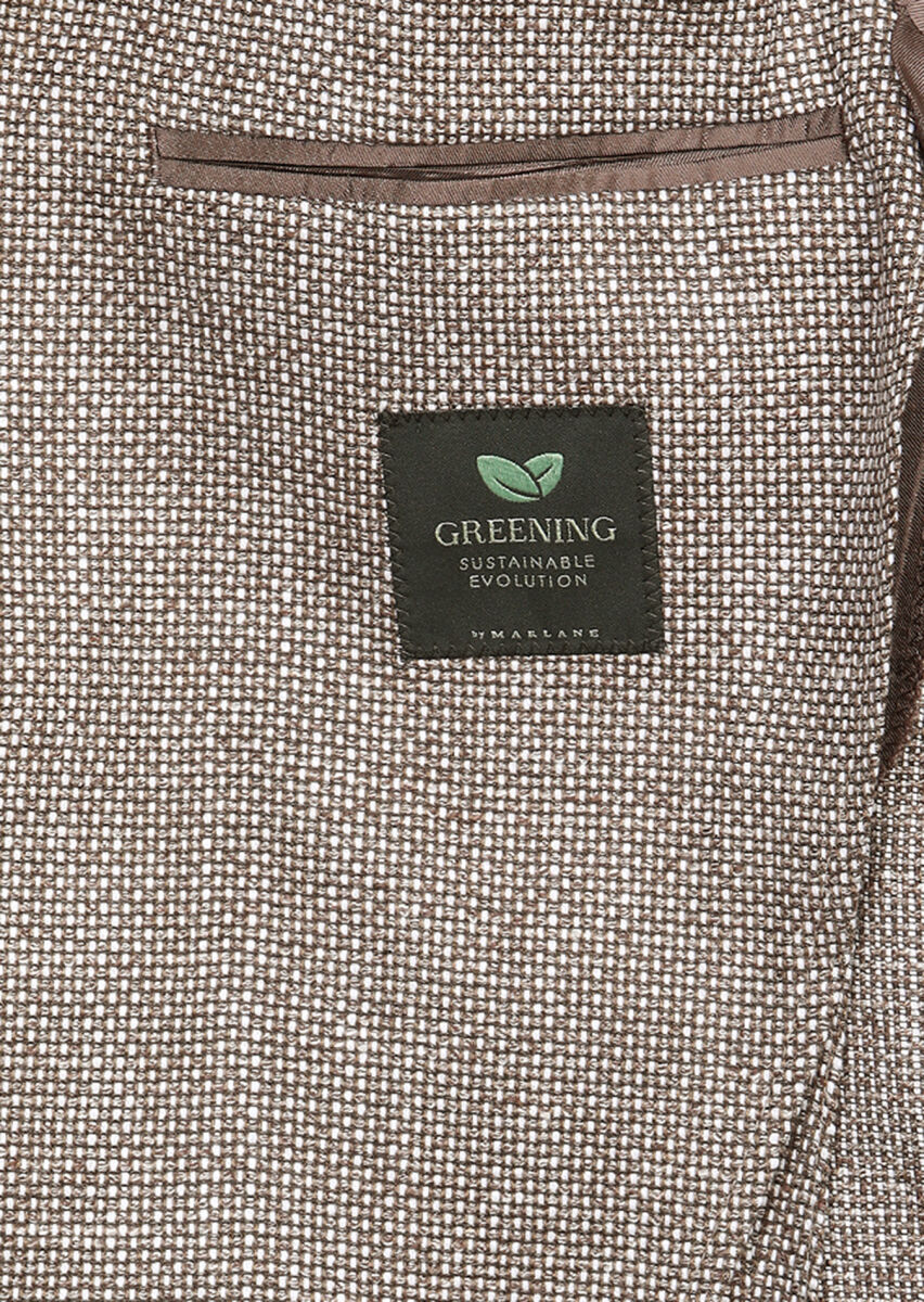 Açık Kahve Desenli Zeroweight Slim Fit Pamuk Karışımlı Ceket - 7