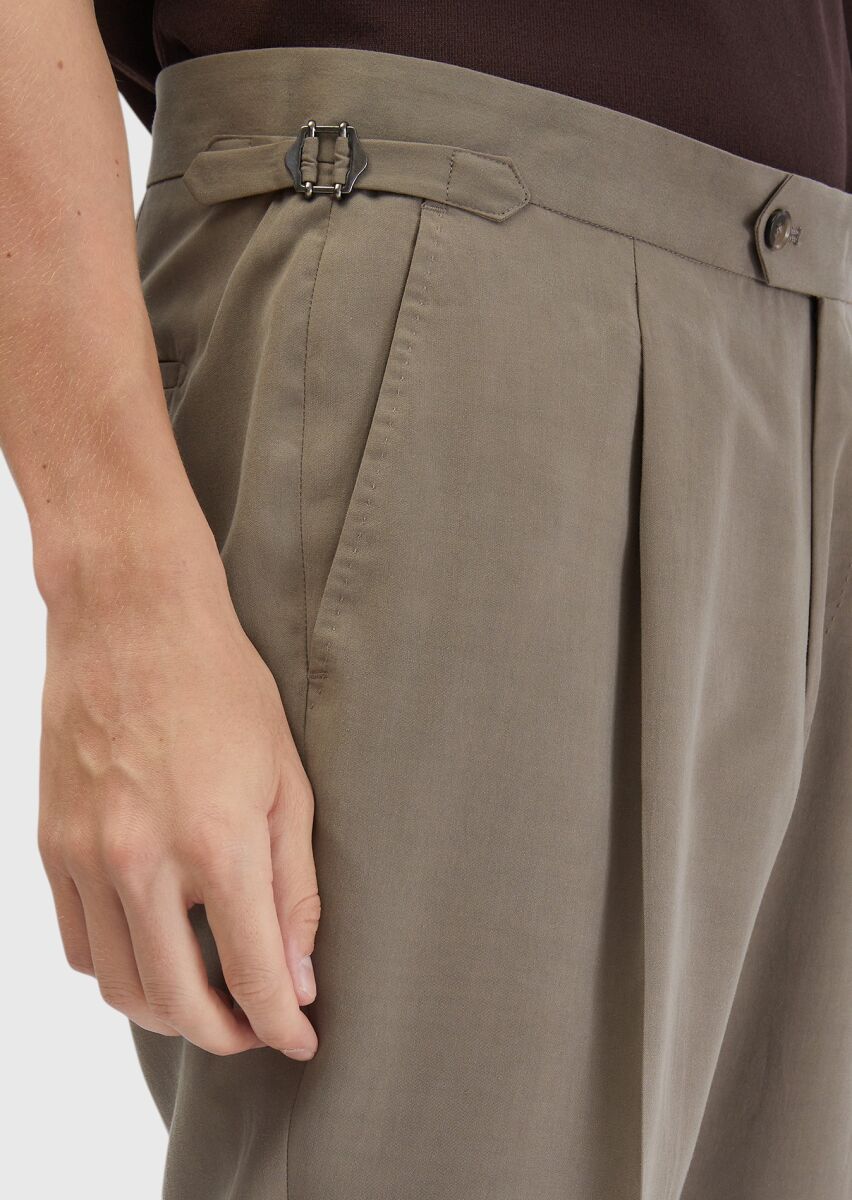 Açık Kahve Düz Zeroweight Slim Fit Takım Elbise - 6