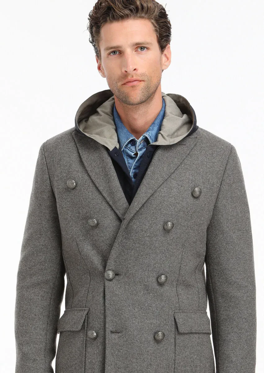 Açık Kahve Regular Fit Kruvaze Yaka Casual Örme Palto - 5