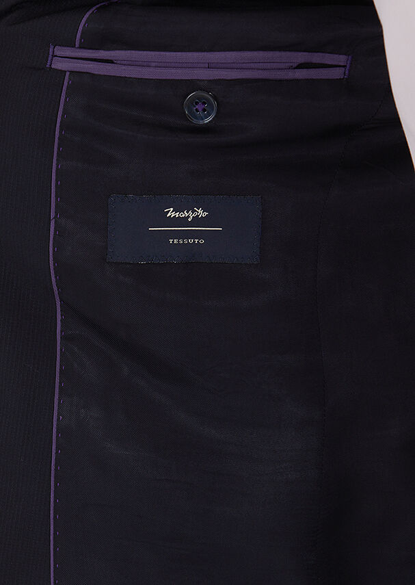 Açık Lacivert Baskılı Zeroweight Slim Fit Yün Karışımlı Takım Elbise - 4