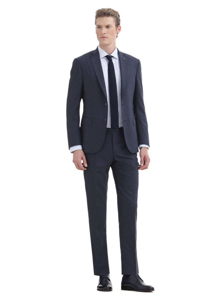 Açık Mavi Çizgili Regular Fit Uzun Dokuma Klasik %100 Pamuk Gömlek - 3