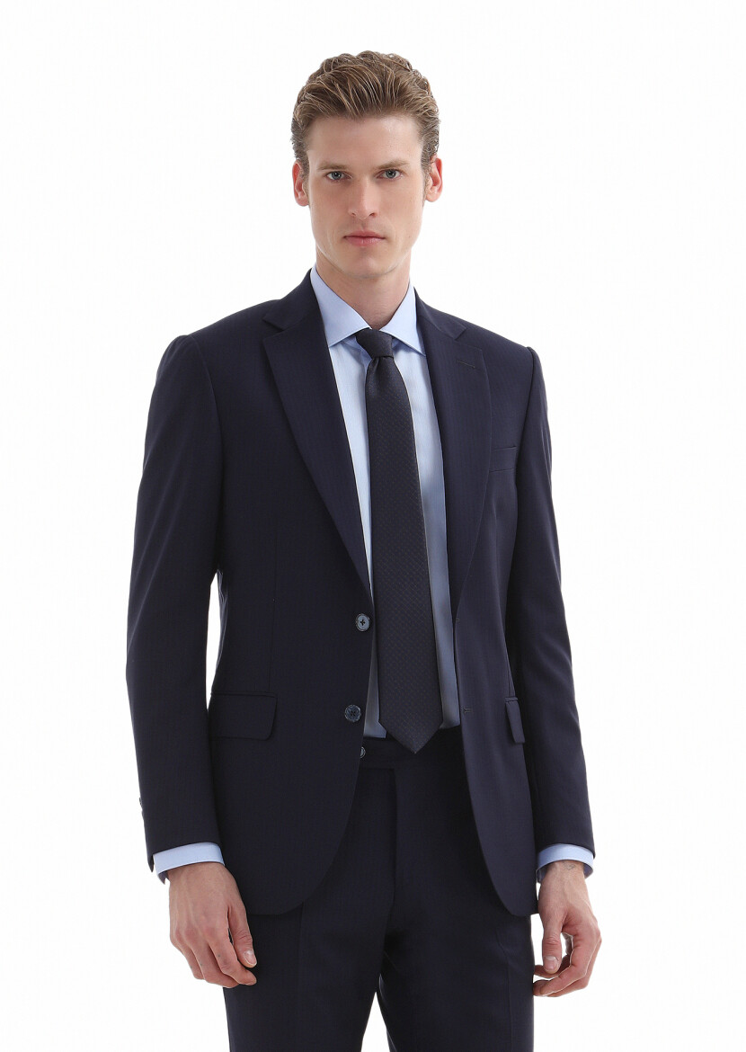 Açık Mavi Düz Regular Fit Uzun Dokuma Klasik %100 Pamuk Gömlek - 4