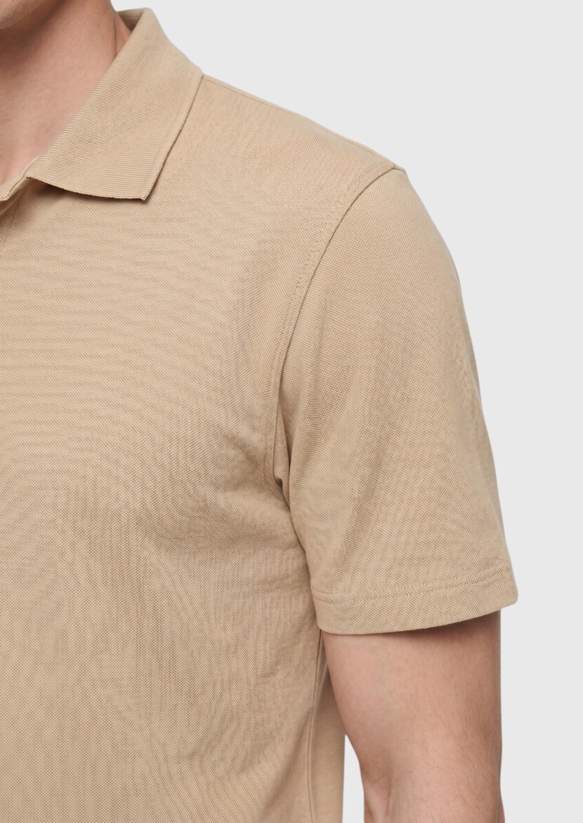 Açık Sarı Düz %100 Pamuk T-Shirt - 3