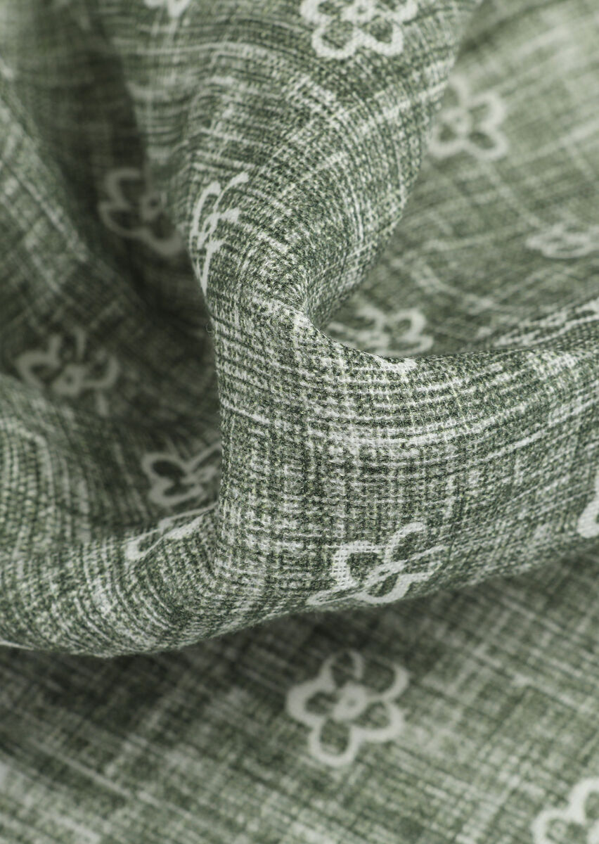 Açık Yeşil %100 Keten Mendil - 2