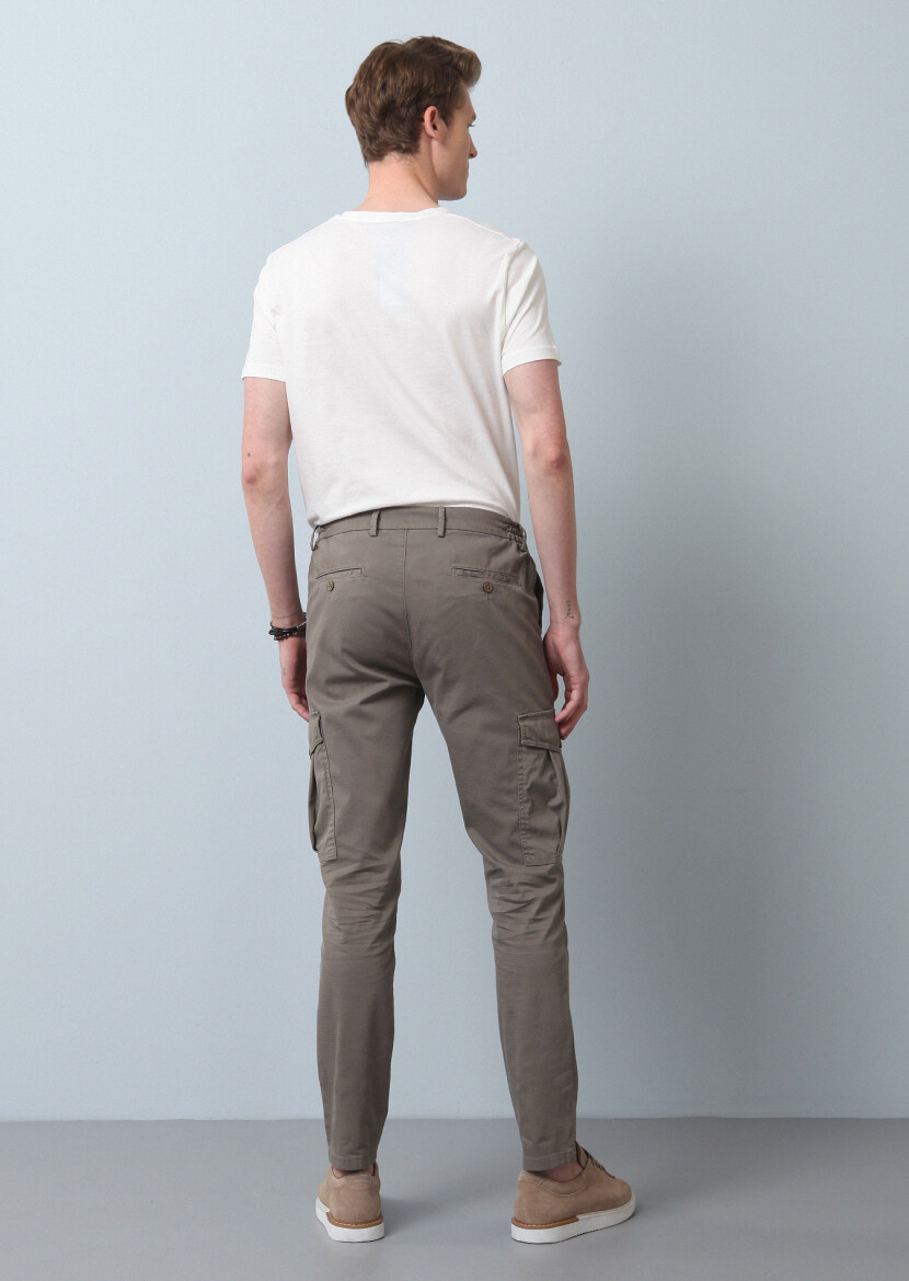 Açık Yeşil Düz Dokuma Jogging Fit Casual Pamuk Karışımlı Pantolon - 2