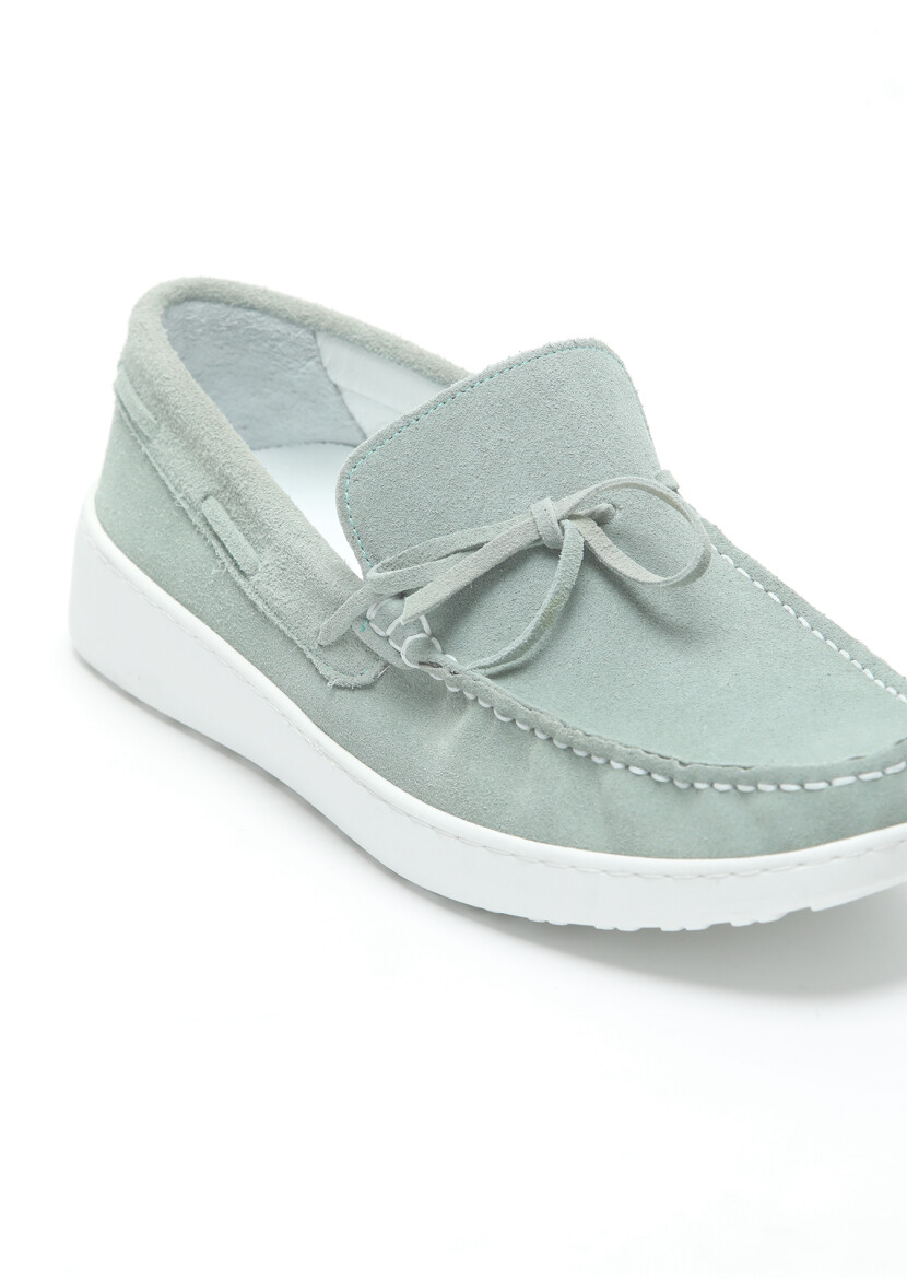 Açık Yeşil Süet Casual Loafer 