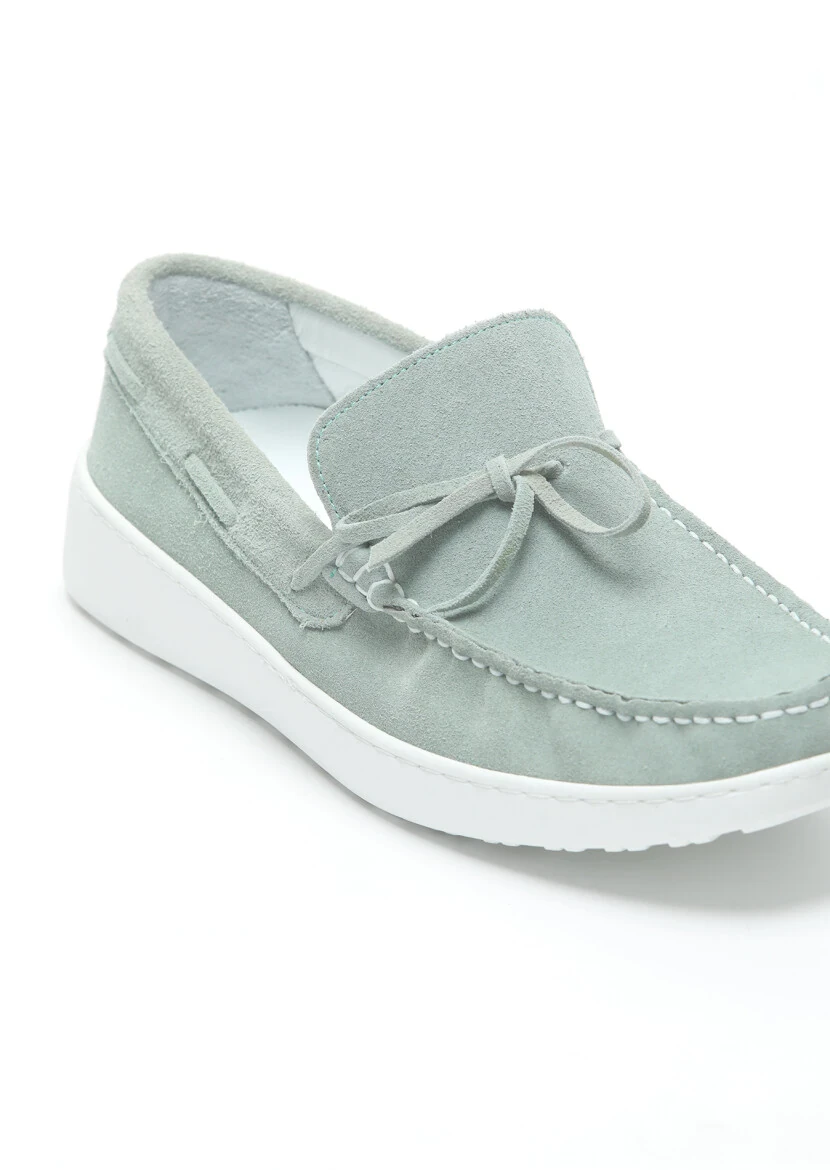 Açık Yeşil Süet Casual Loafer - 2
