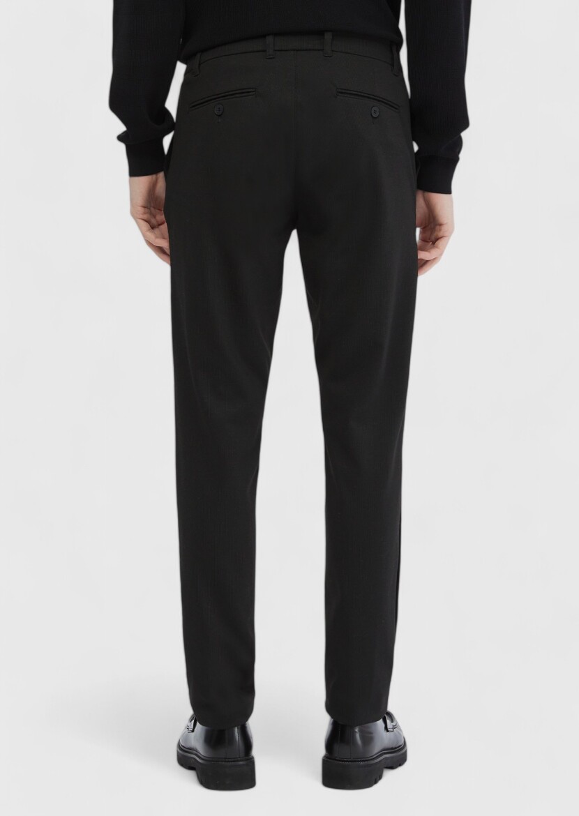 Antrasit Çizgili Örme Jogging Fit Casual Pantolon - 2