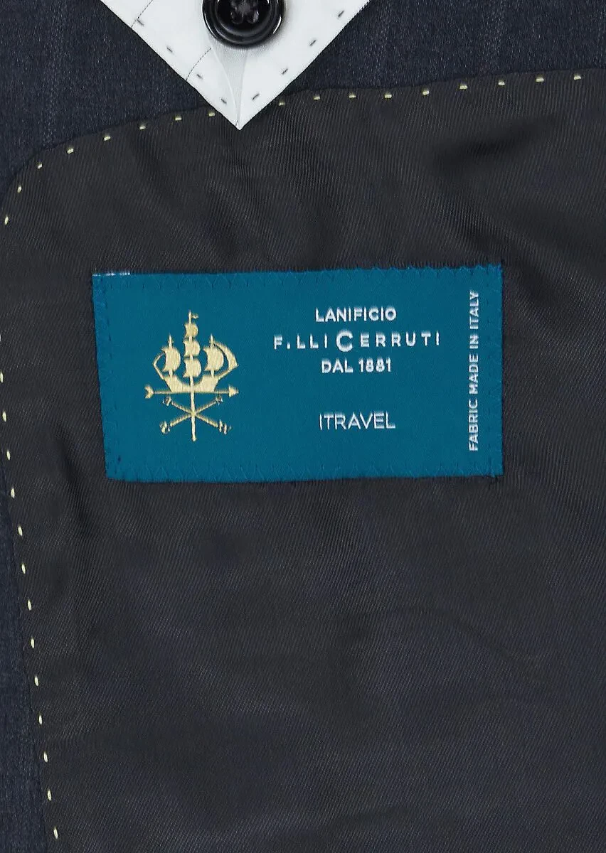 Antrasit Çizgili Regular Fit %100 Yün Takım Elbise - 4