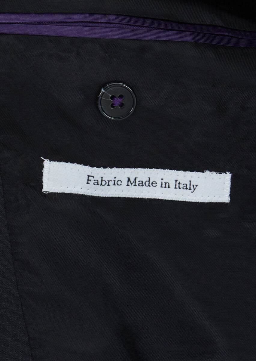 Antrasit Çizgili Zeroweight Slim Fit Yün Karışımlı Takım Elbise - 4