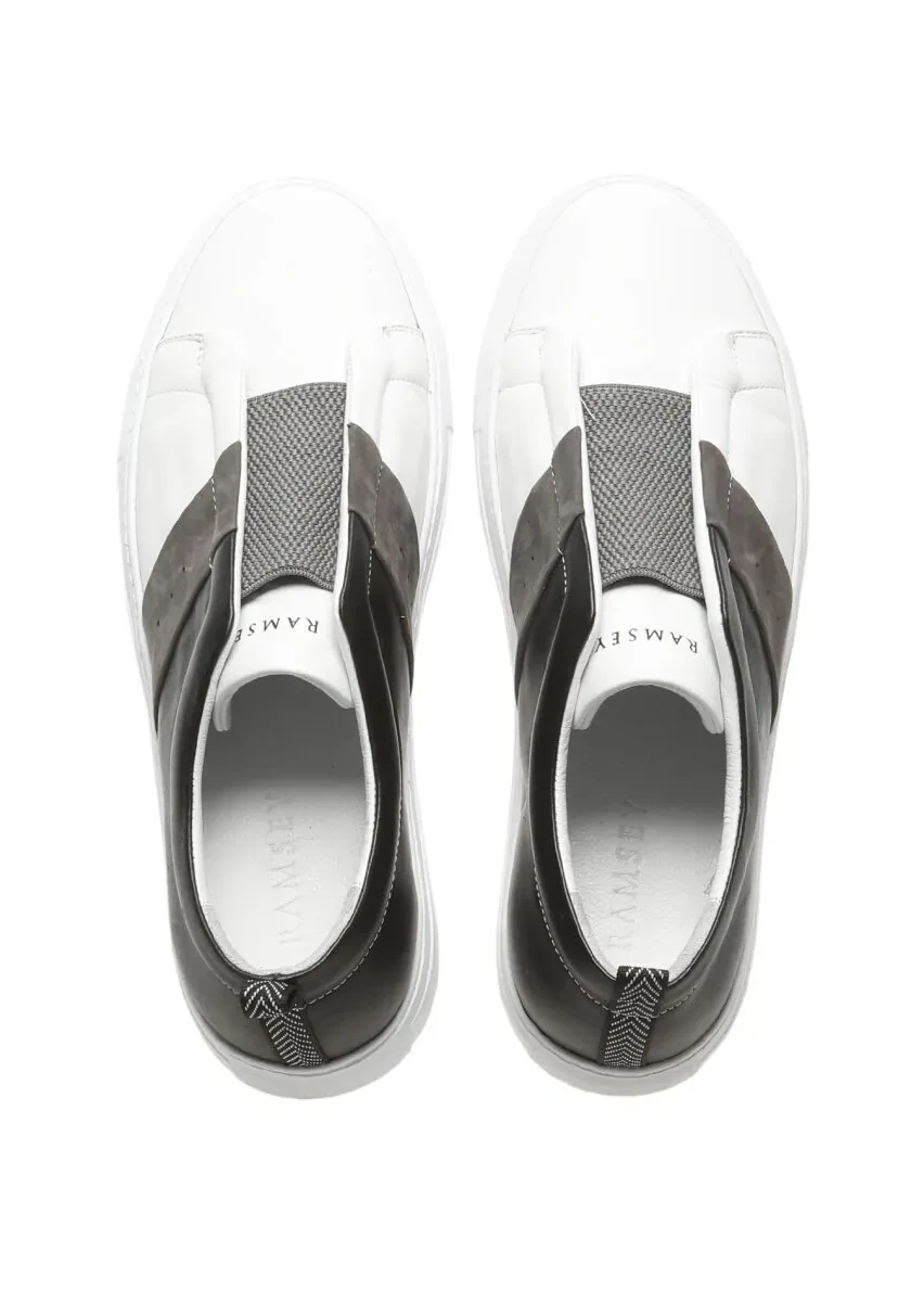 Antrasit Deri Spor Ayakkabı - 4