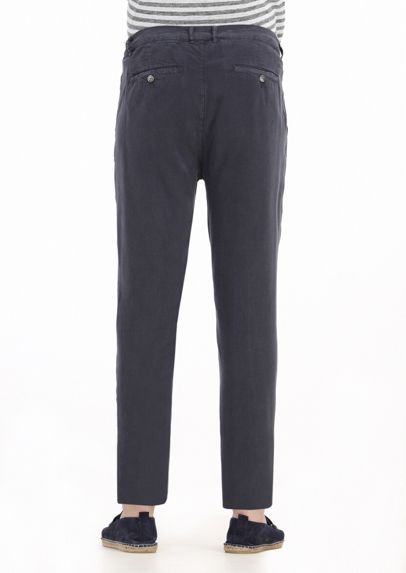 Antrasit Düz Dokuma Jogging Fit Casual Pantolon - 5