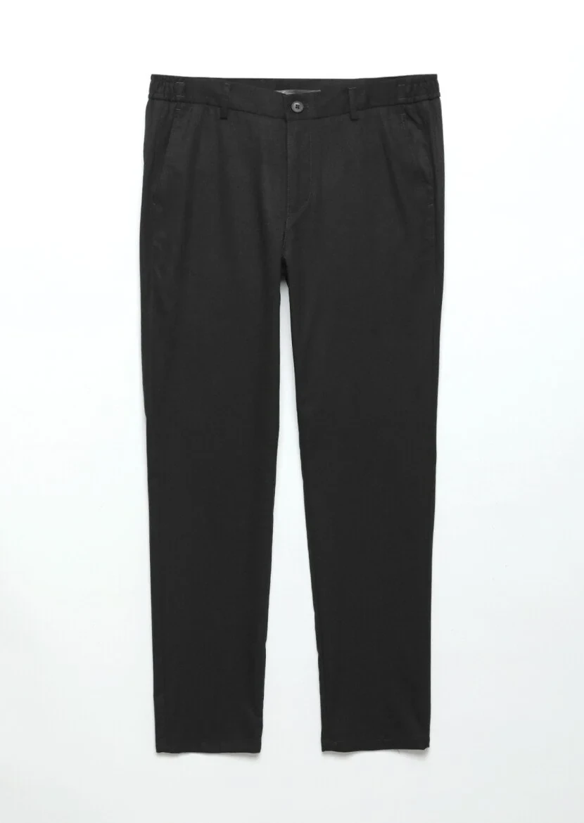 Antrasit Düz Dokuma Jogging Fit Casual Pantolon - 5