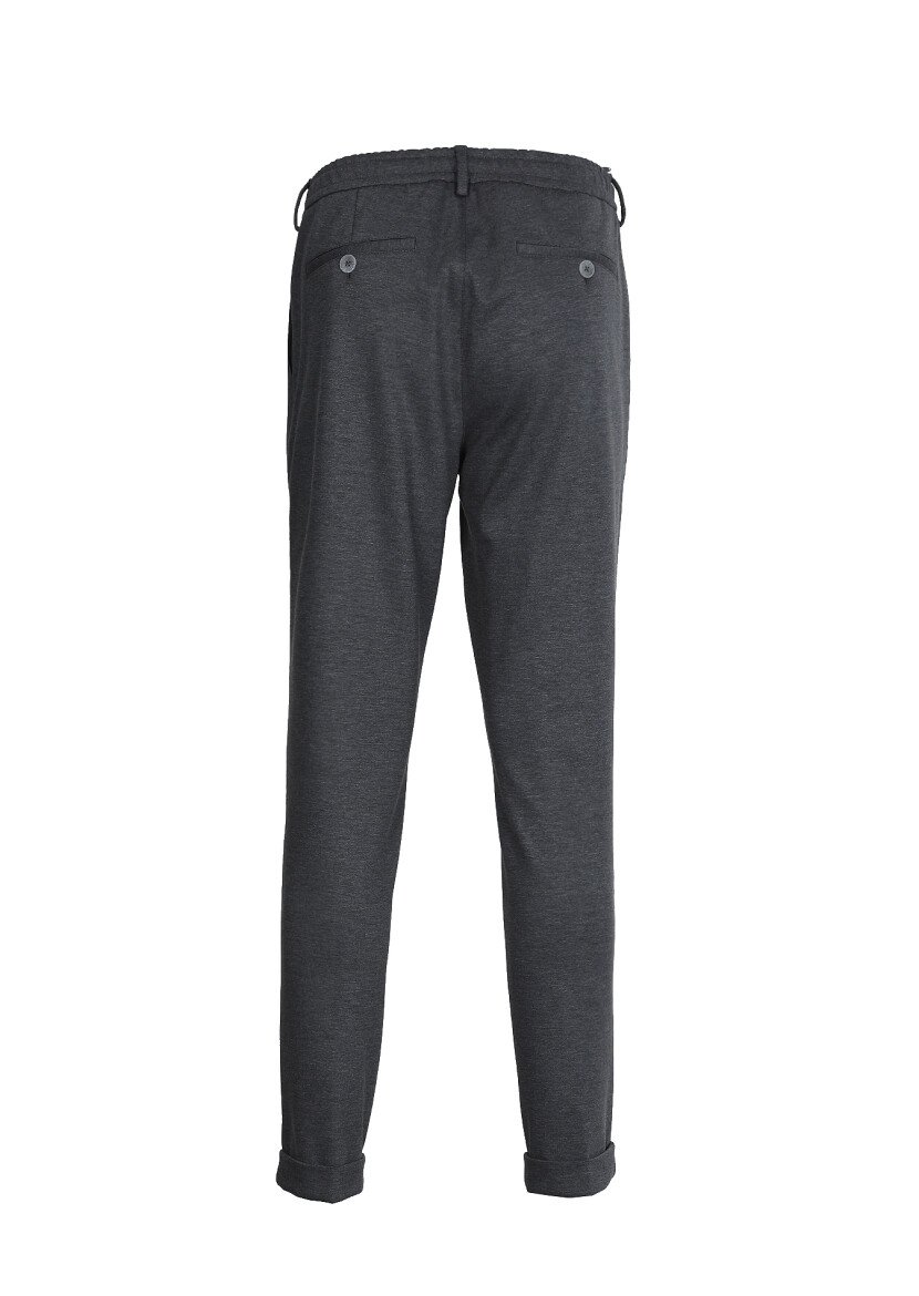 Antrasit Düz Örme Jogging Fit Casual Pantolon - 7