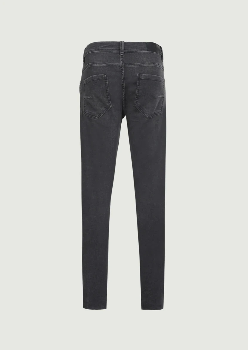 Antrasit Düz Slim Fit Denim Pamuk Karışımlı Pantolon - 7