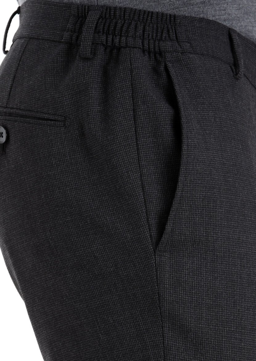 Antrasit Mikro Modern Fit Yün Karışımlı Takım Elbise - 7