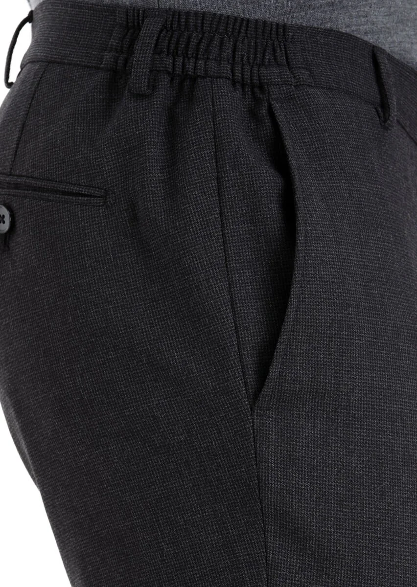 Antrasit Mikro Modern Fit Yün Karışımlı Takım Elbise - 7