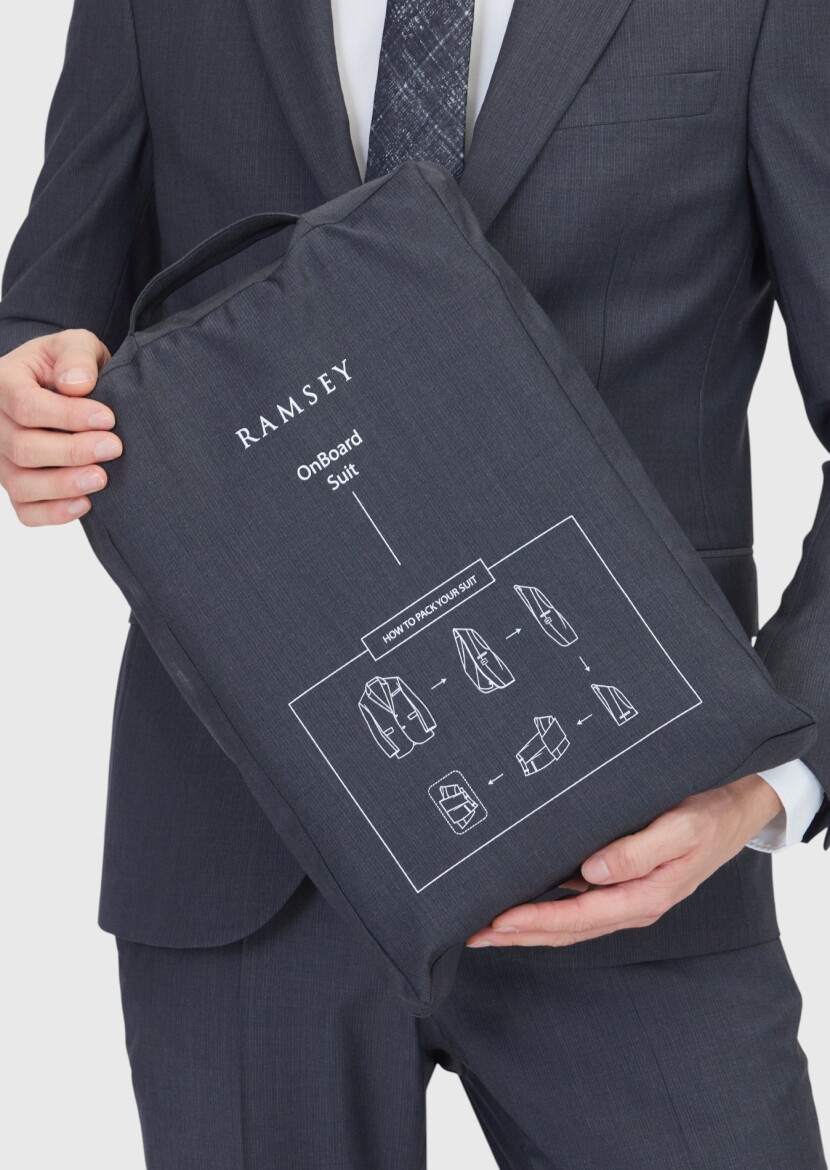 Antrasit Mikro Modern Fit Yün Karışımlı Takım Elbise - 6