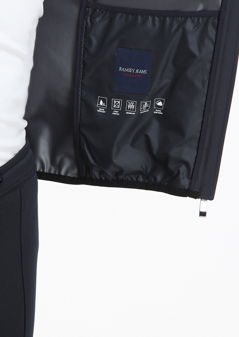 Antrasit Regular Fit Gizli Kapüşon Casual Dokuma Mont - 4