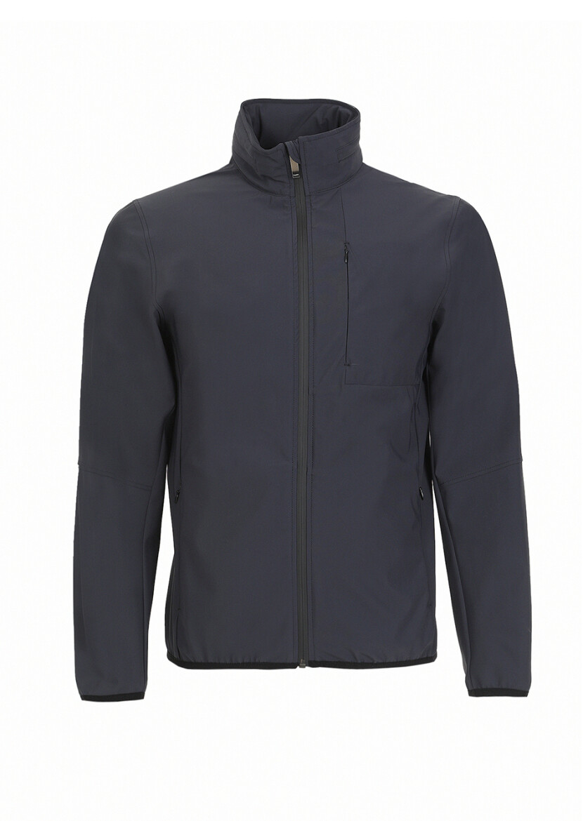 Antrasit Regular Fit Gizli Kapüşon Casual Dokuma Mont - 7