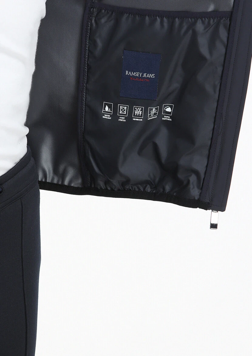Antrasit Regular Fit Gizli Kapüşon Casual Dokuma Mont - 4
