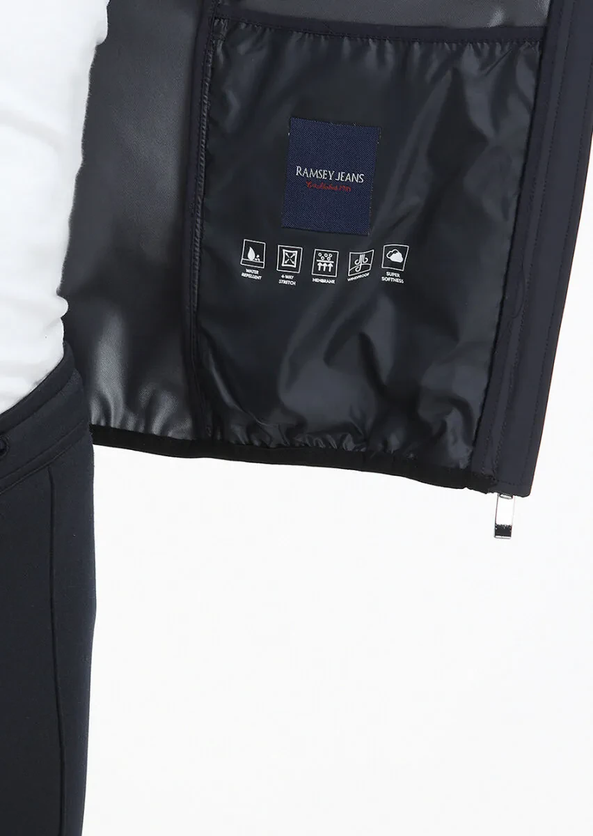 Antrasit Regular Fit Gizli Kapüşon Casual Dokuma Mont - 4