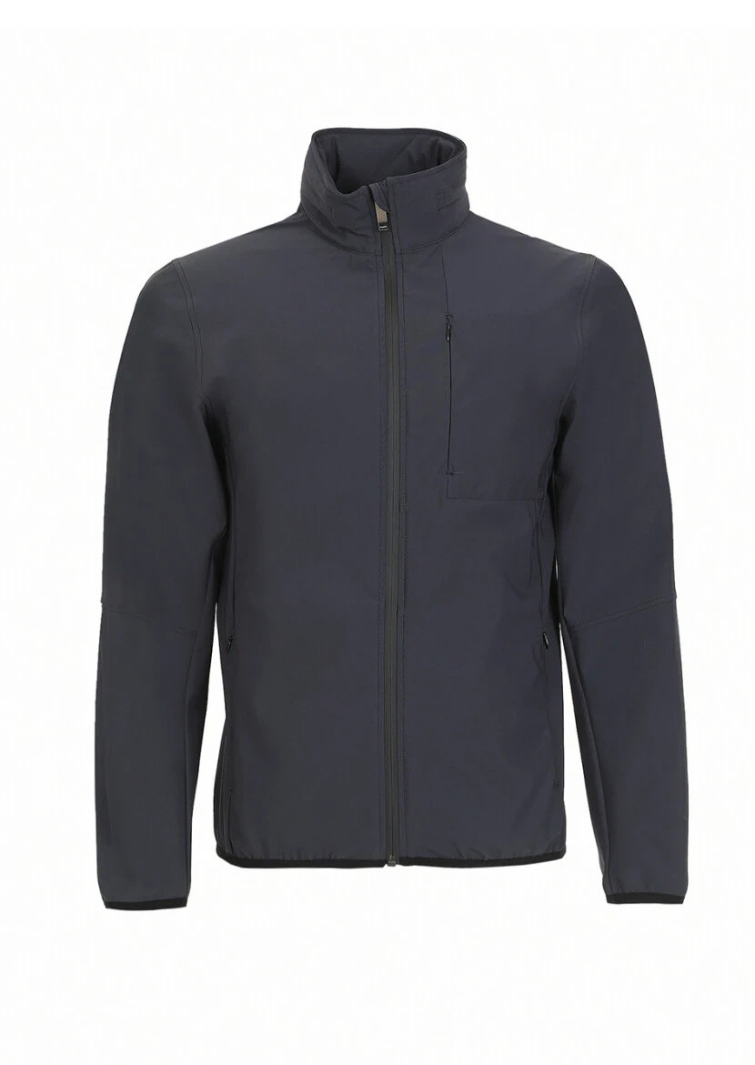 Antrasit Regular Fit Gizli Kapüşon Casual Dokuma Mont - 7