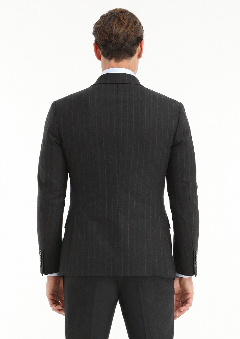 Antrasit Yelekli Takım Elbise - 4