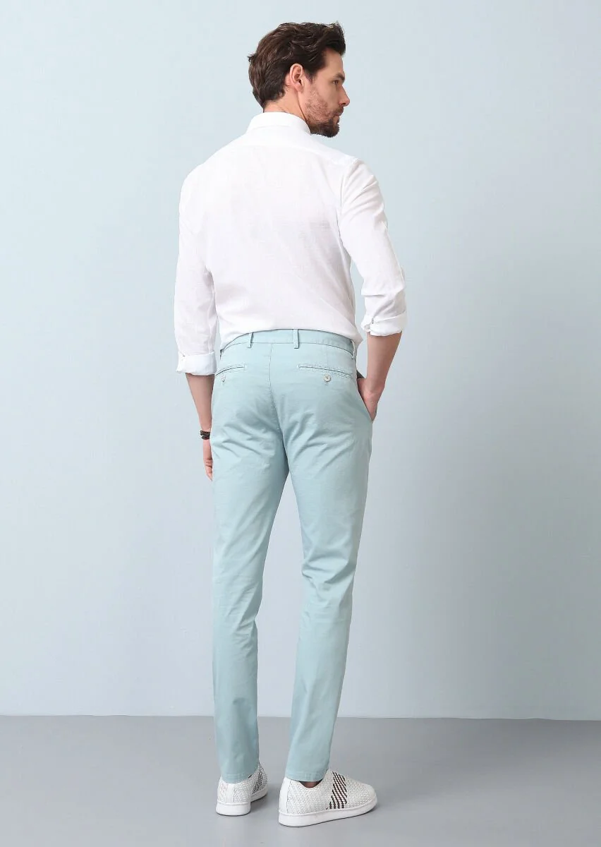Aqua Düz Dokuma Slim Fit Casual Pamuk Karışımlı Pantolon - 5