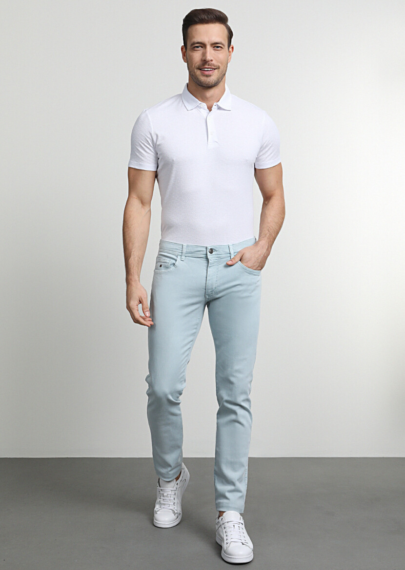 Aqua Düz Dokuma Slim Fit Casual Pamuk Karışımlı Pantolon 