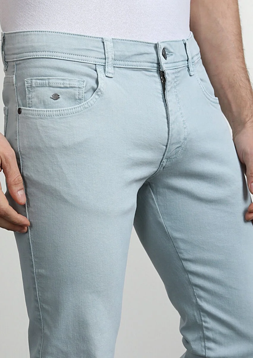Aqua Düz Dokuma Slim Fit Casual Pamuk Karışımlı Pantolon - 2