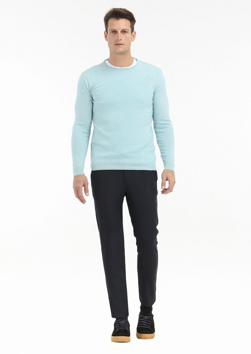 Aqua Knitwear Sweatshirt - 1